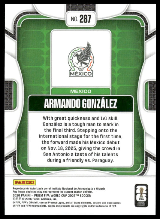 2026 Panini Prizm FIFA World Cup #287 Armando Gonzalez Silver Prizm