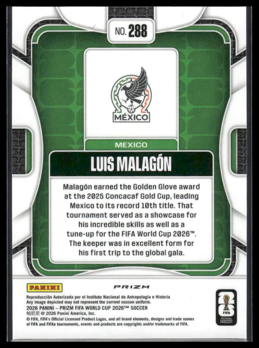 2026 Panini Prizm FIFA World Cup #288 Luis Malagon Disco Prizm