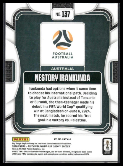 2026 Panini Prizm FIFA World Cup #137 Nestory Irankunda Disco Prizm