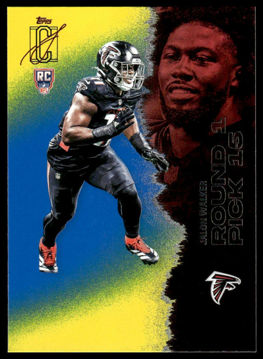 Jalon Walker 2025 Topps Signature Class #121 Blue & Yellow RC