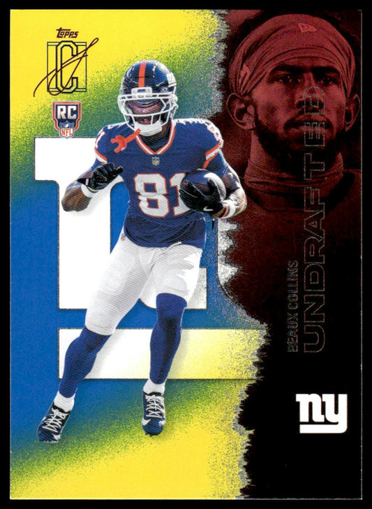 Beaux Collins 2025 Topps Signature Class #245 Blue & Yellow RC