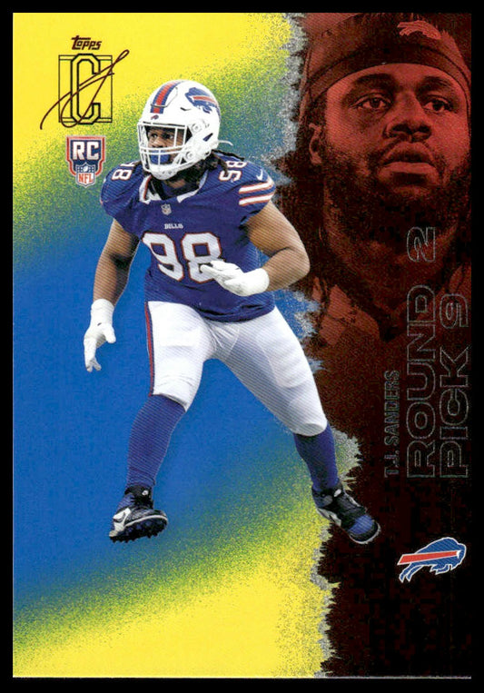 T.J. Sanders 2025 Topps Signature Class #218 Blue & Yellow RC