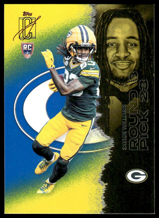 Savion Williams 2025 Topps Signature Class #144 Blue & Yellow RC