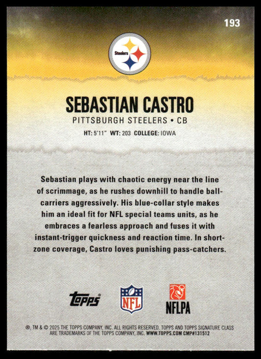 Sebastian Castro 2025 Topps Signature Class #193 Green & Purple RC