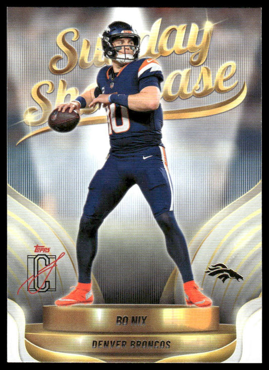 Bo Nix 2025 Topps Signature Class #SS-15 Sunday Showcase