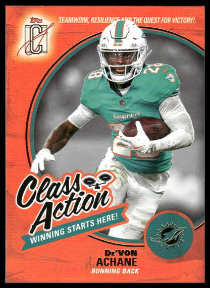 De'Von Achane 2025 Topps Signature Class #CA-20 Class Action