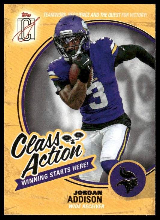 Jordan Addison 2025 Topps Signature Class #CA-21 Class Action