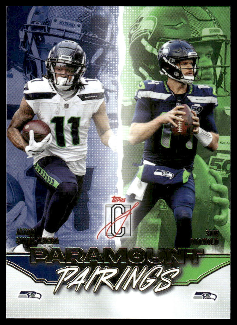 Darnold / Smith-Njigba 2025 Topps Signature Class #PP-6 Paramount Pairings
