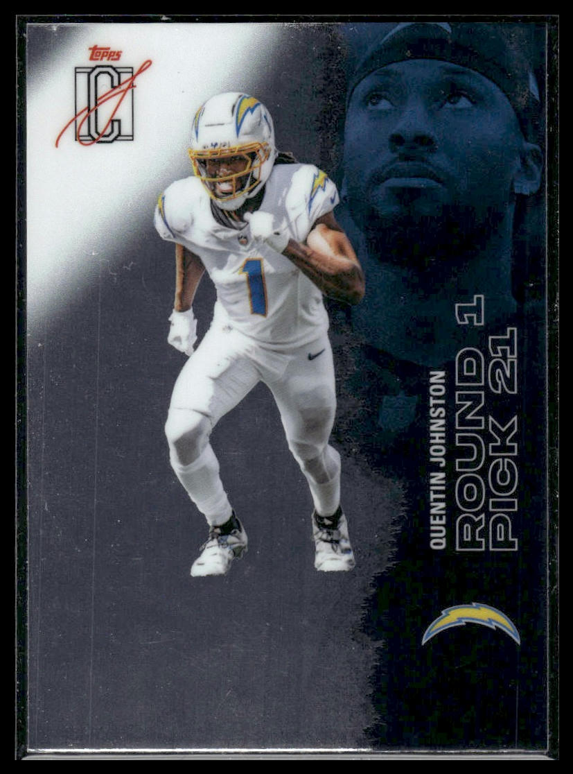 Quentin Johnston 2025 Topps Signature Class #31 Blue & Yellow
