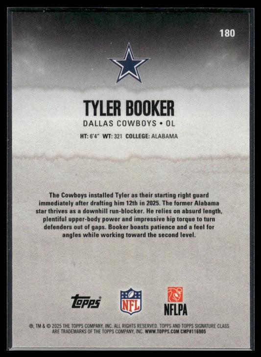Tyler Booker 2025 Topps Signature Class #180 Chrome RC