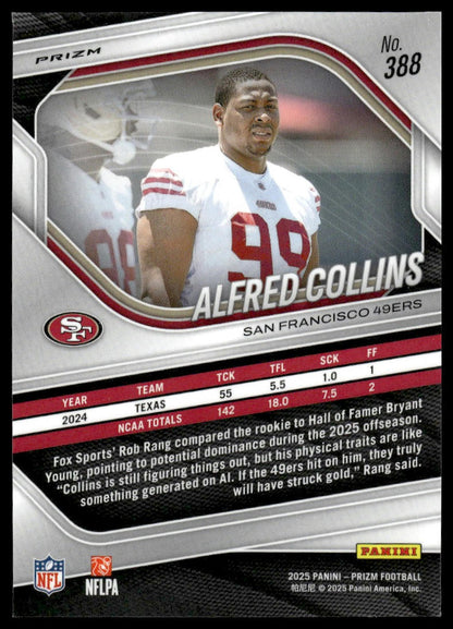 Alfred Collins 2025 Panini Prizm #388 Purple