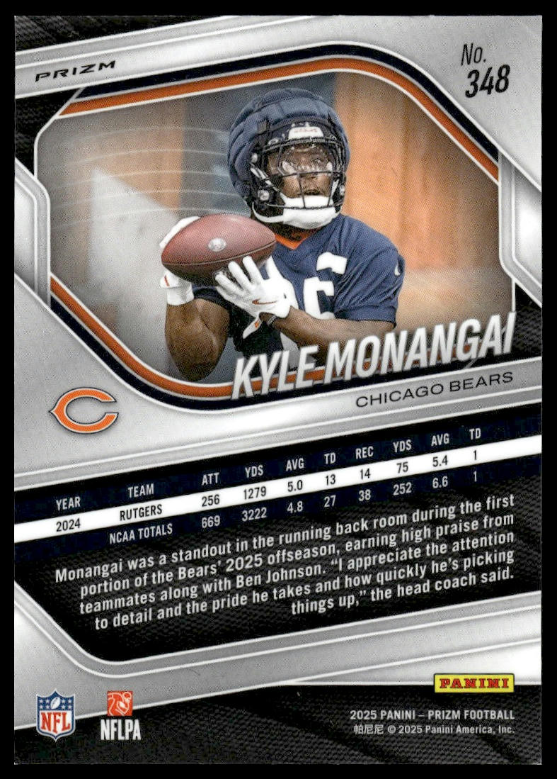 Kyle Monangai 2025 Panini Prizm #348 Silver