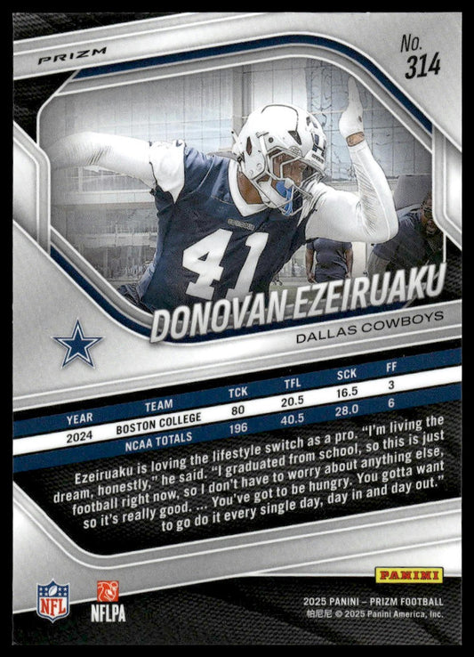 Donovan Ezeiruaku 2025 Panini Prizm #314 Pink