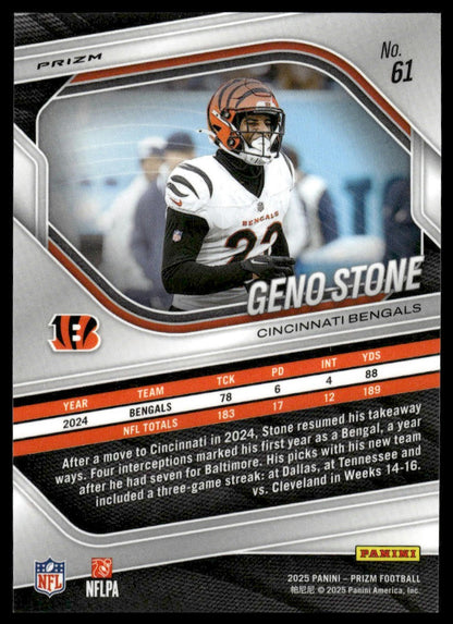 Geno Stone 2025 Panini Prizm #61 Silver