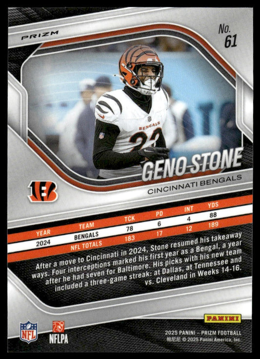 Geno Stone 2025 Panini Prizm #61 Silver