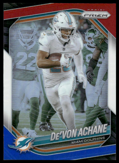 De'Von Achane 2025 Panini Prizm #150 Orange Ice