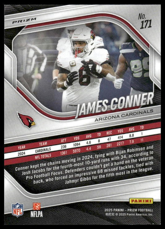 James Conner 2025 Panini Prizm #171 Silver