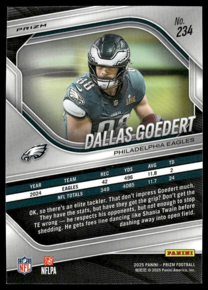 Dallas Goedert 2025 Panini Prizm #234 Red White and Blue