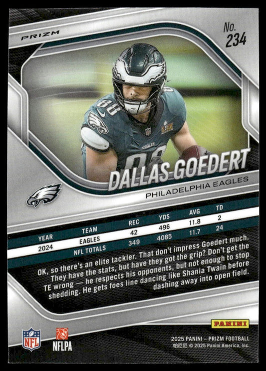 Dallas Goedert 2025 Panini Prizm #234 Red White and Blue