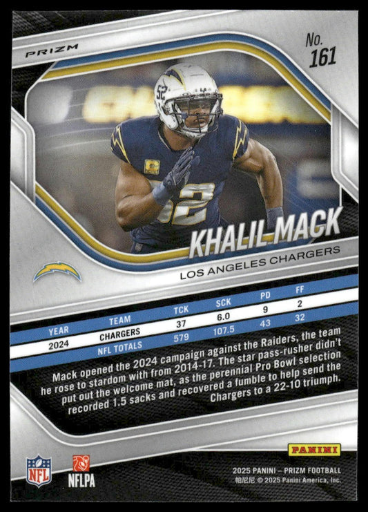 Khalil Mack 2025 Panini Prizm #161 Green Flash