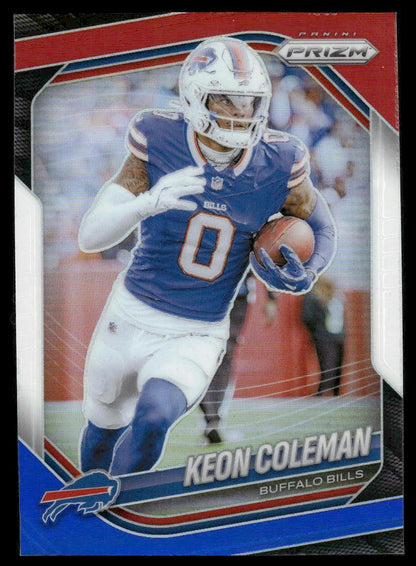 Keon Coleman 2025 Panini Prizm #275 Red White and Blue