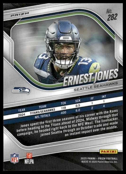 Ernest Jones 2025 Panini Prizm #282 Silver