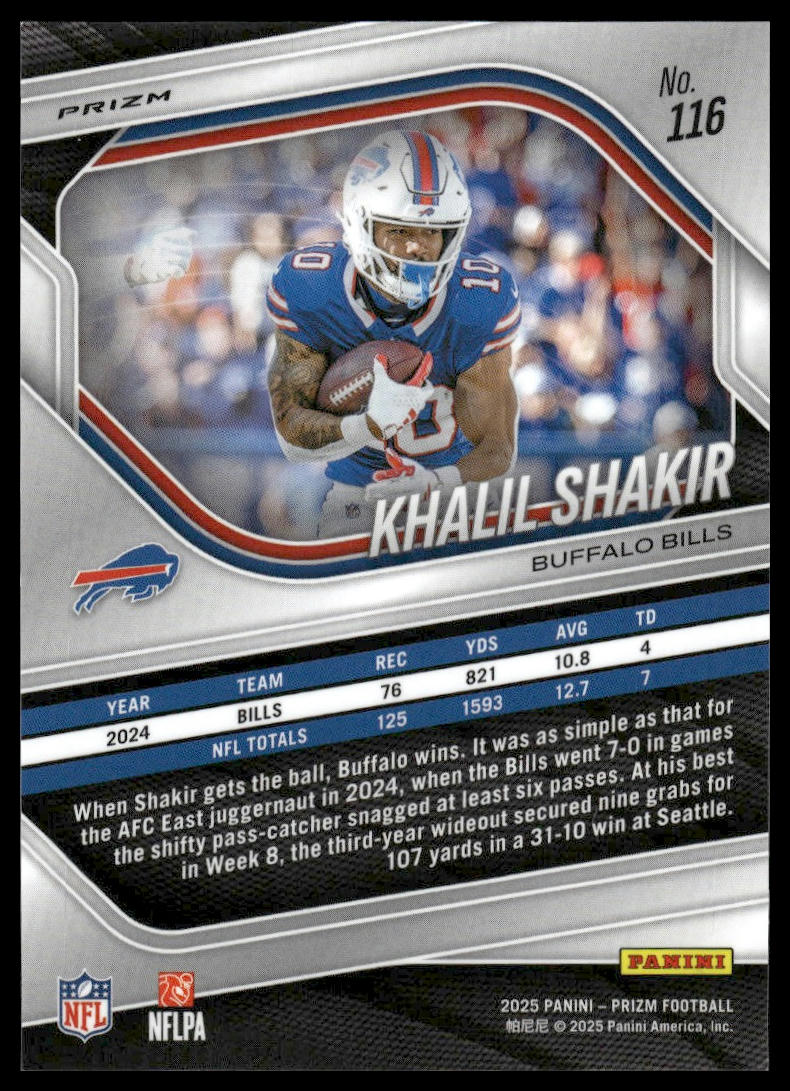 Khalil Shakir 2025 Panini Prizm #116 Silver