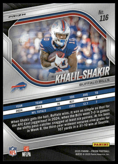 Khalil Shakir 2025 Panini Prizm #116 Silver