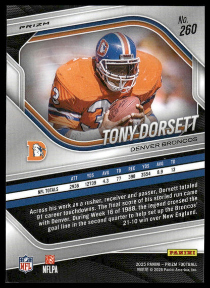 Tony Dorsett 2025 Panini Prizm #260 Pink