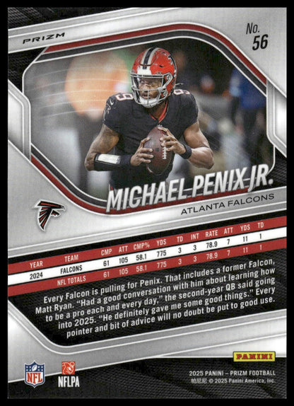 Michael Penix Jr. 2025 Panini Prizm #56 Silver