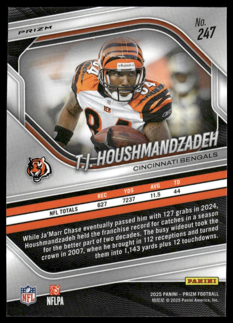 T.J. Houshmandzadeh 2025 Panini Prizm #247 Green Wave