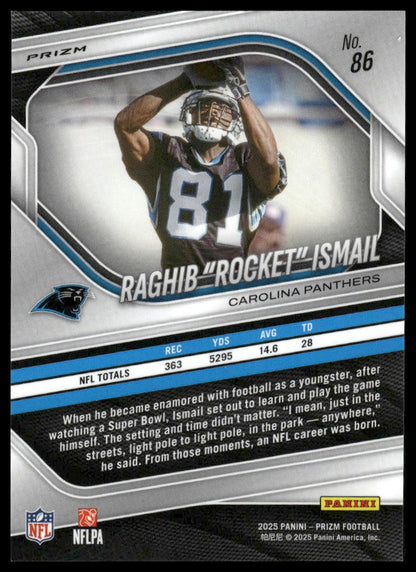 Raghib "Rocket" Ismail 2025 Panini Prizm #86 Silver