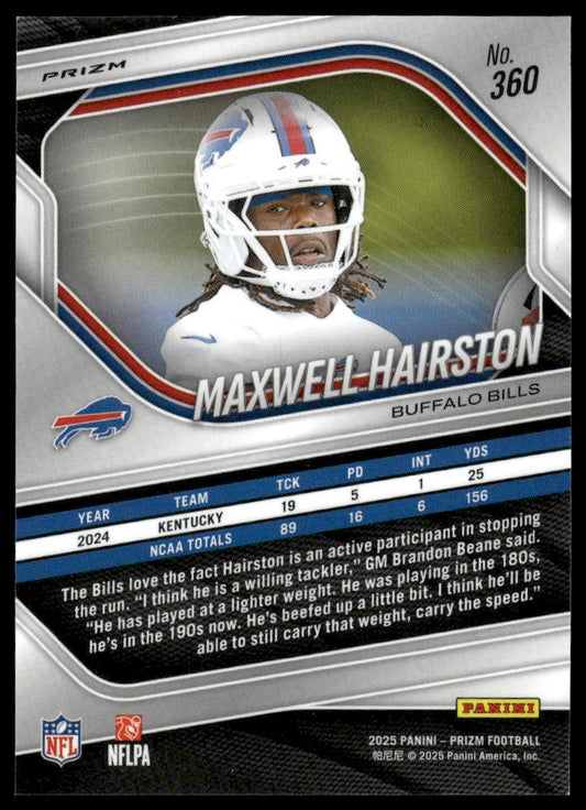 Maxwell Hairston 2025 Panini Prizm #360 Silver