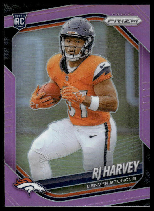 RJ Harvey 2025 Panini Prizm #303 Neon Green Pulsar