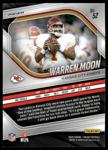 Warren Moon 2025 Panini Prizm #52 Green Flash