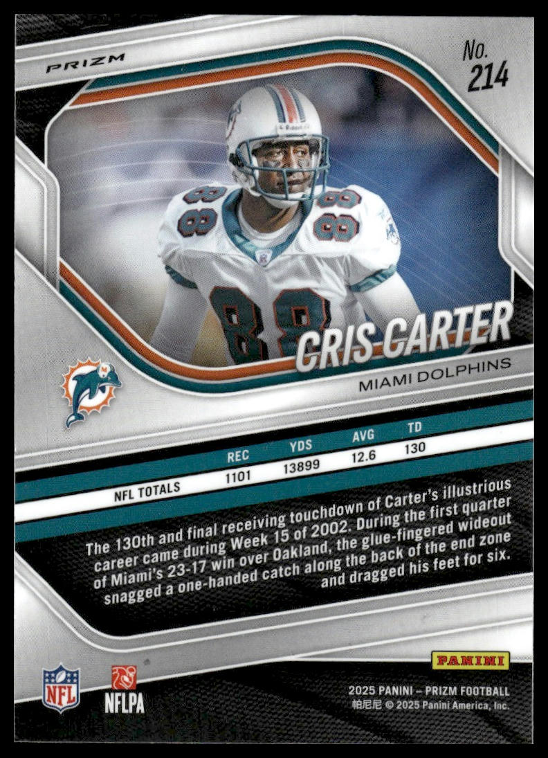 Cris Carter 2025 Panini Prizm #214 Silver