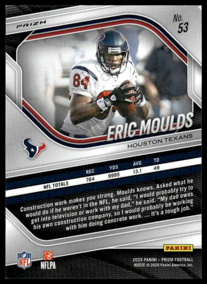 Eric Moulds 2025 Panini Prizm #53 Prizm Autographs Black Shimmer AU