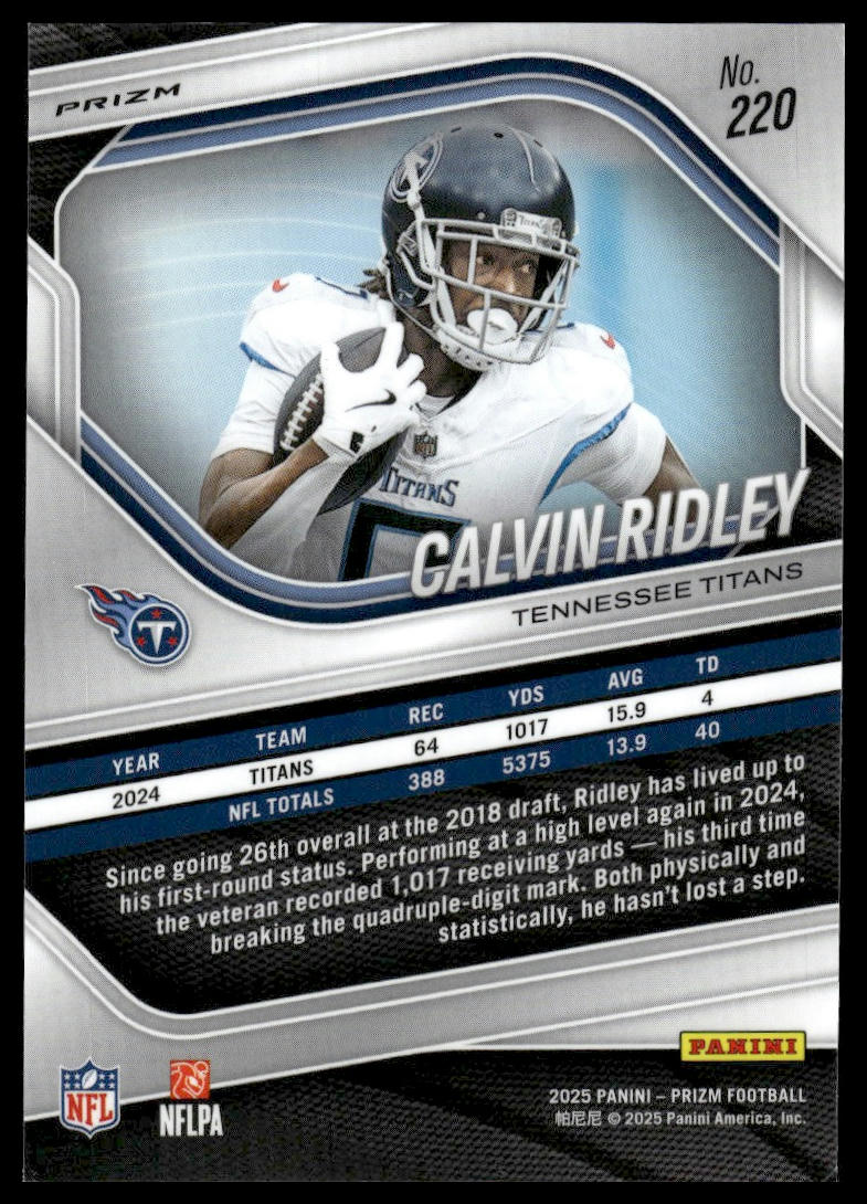 Calvin Ridley 2025 Panini Prizm #220 Red White and Blue