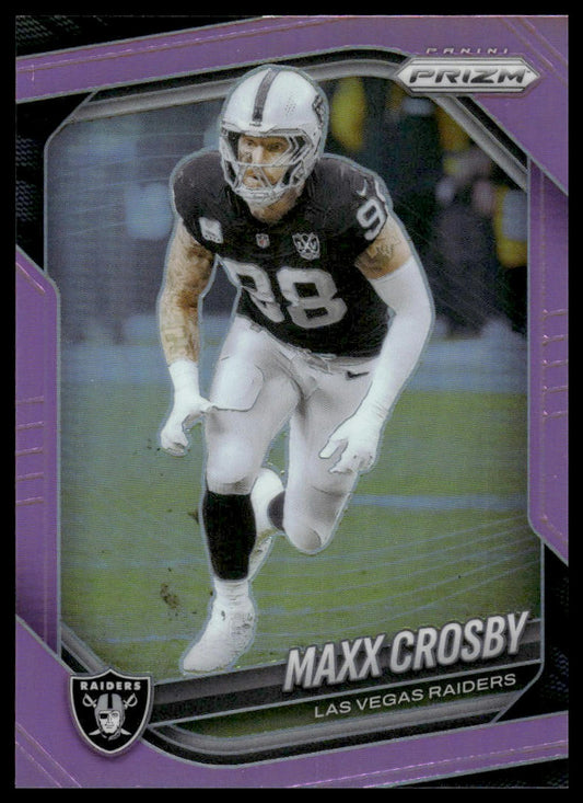 Maxx Crosby 2025 Panini Prizm #195 Red White and Blue