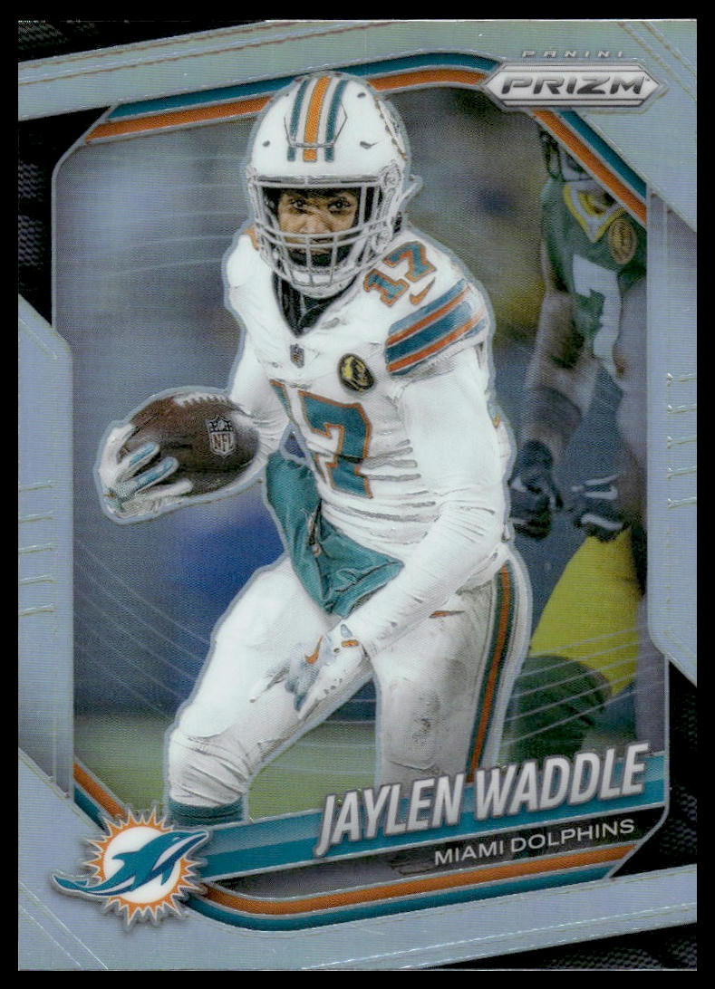 Jaylen Waddle 2025 Panini Prizm #172 Neon Green Pulsar