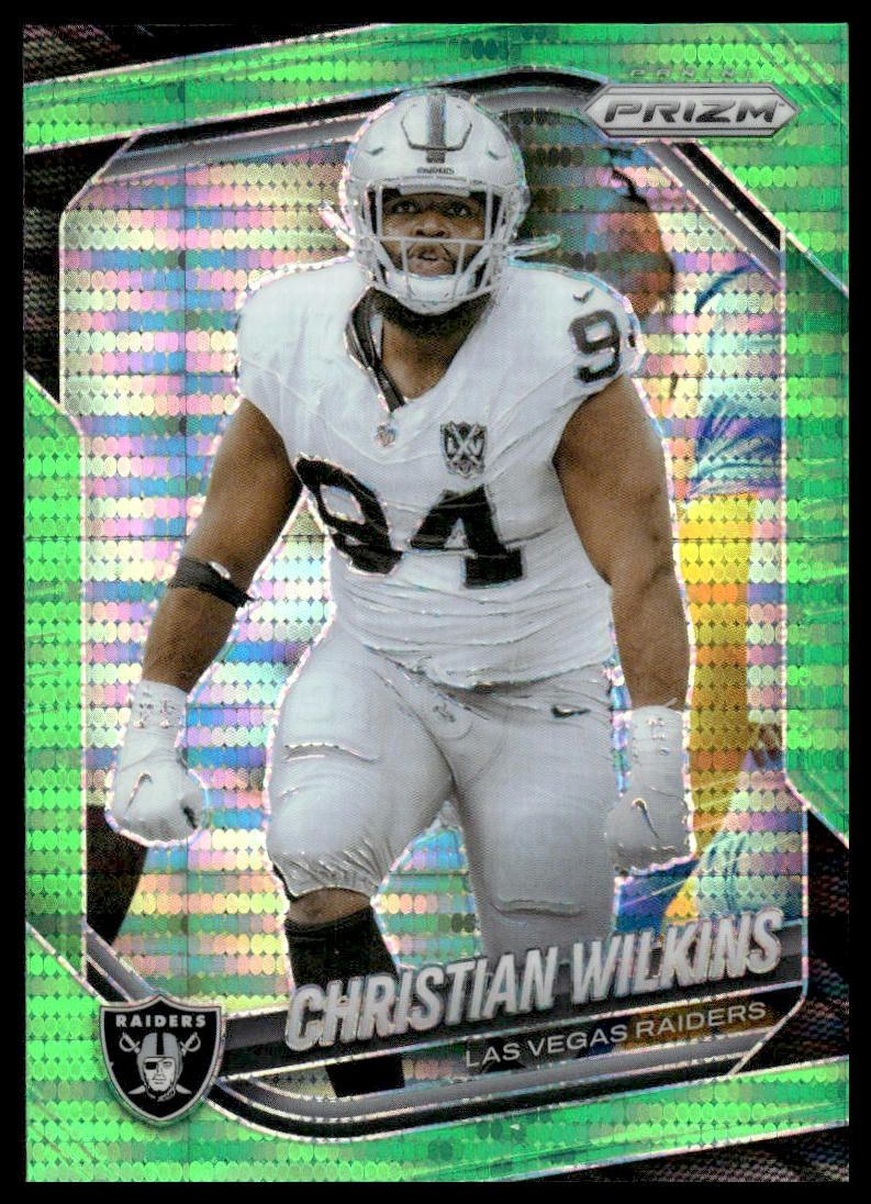 Christian Wilkins 2025 Panini Prizm #40 Green Wave