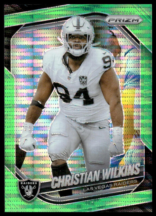 Christian Wilkins 2025 Panini Prizm #40 Green Wave
