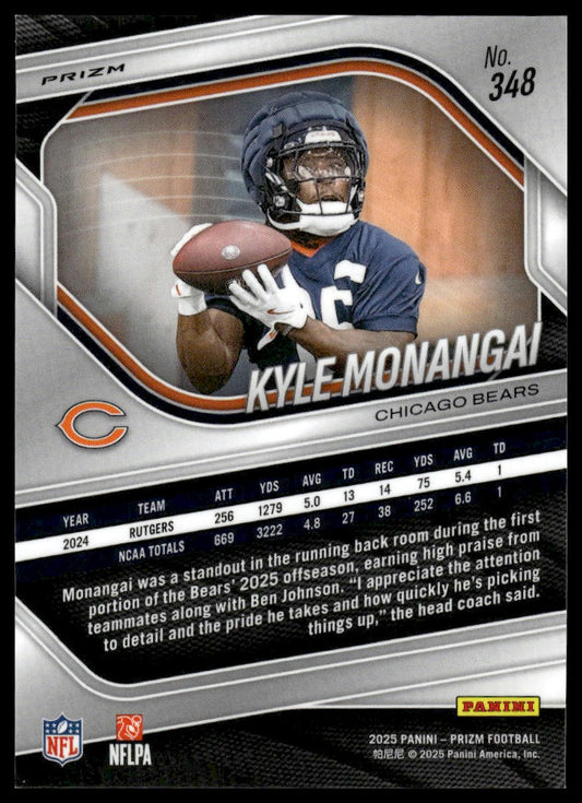 Kyle Monangai 2025 Panini Prizm #348 Red Flash