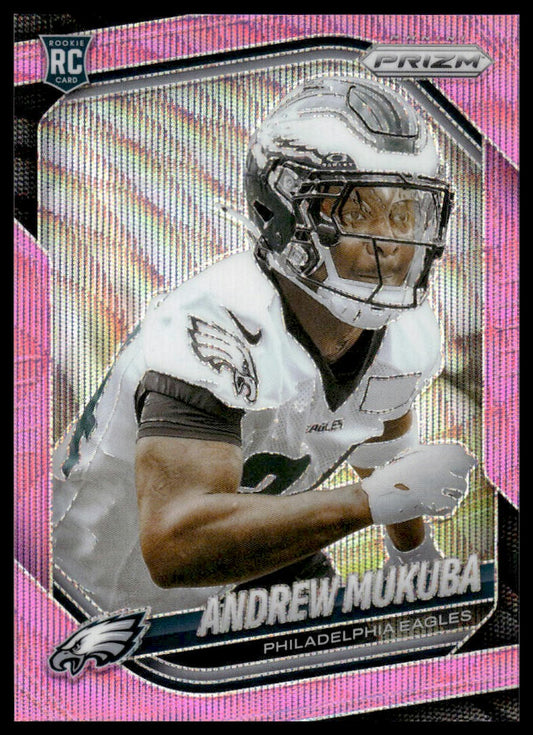 Andrew Mukuba 2025 Panini Prizm #330 Pink Wave