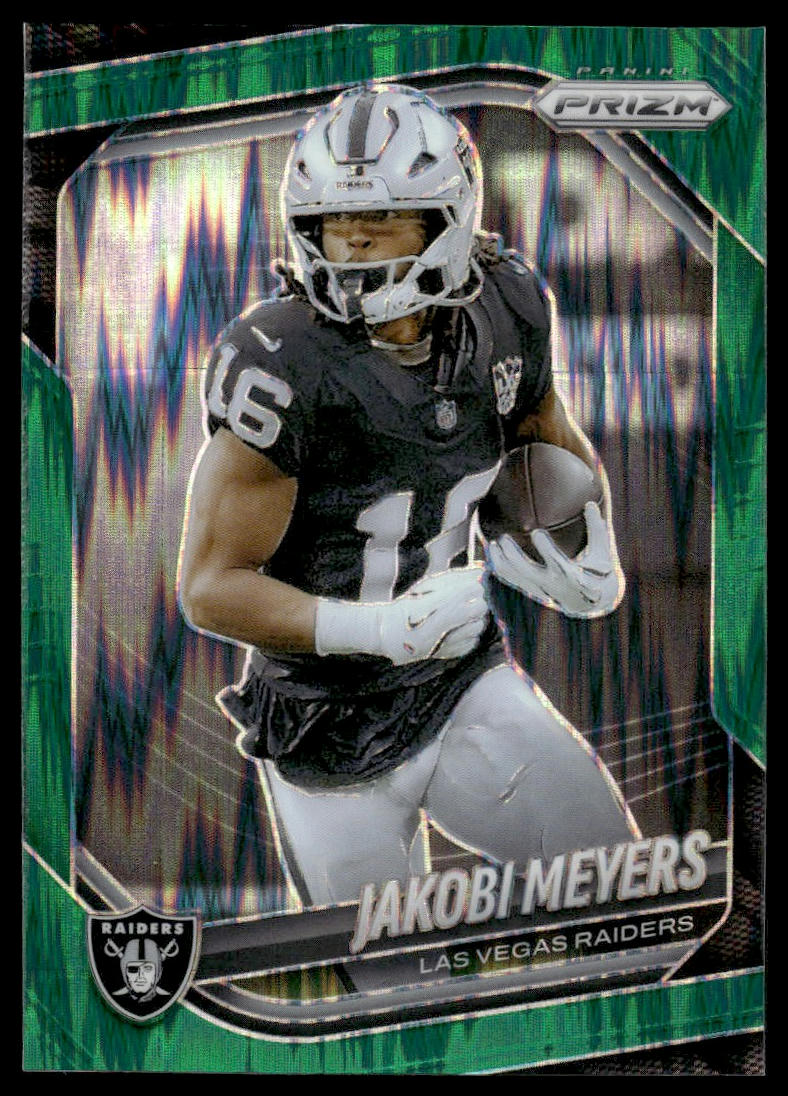 Jakobi Meyers 2025 Panini Prizm #31 Neon Green Pulsar