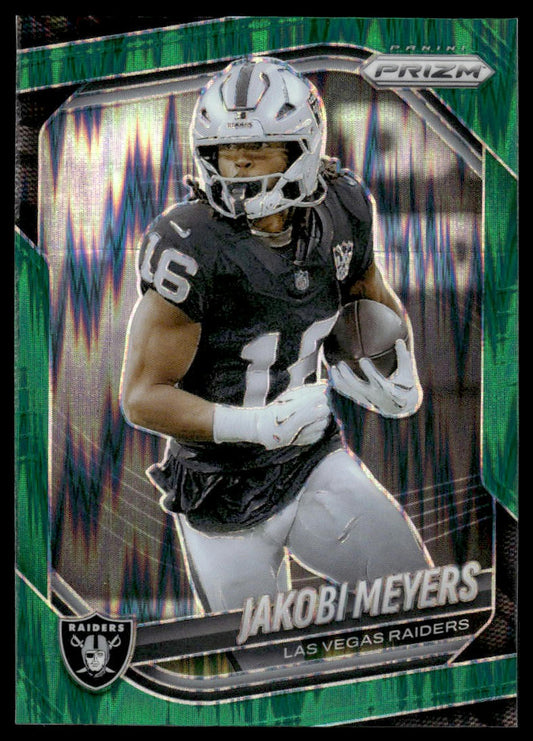 Jakobi Meyers 2025 Panini Prizm #31 Neon Green Pulsar