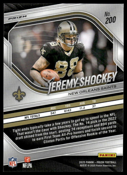 Jeremy Shockey 2025 Panini Prizm #200 Green Wave