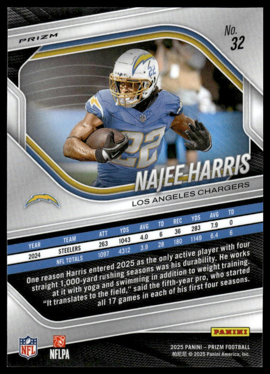Najee Harris 2025 Panini Prizm #32 Neon Green Pulsar