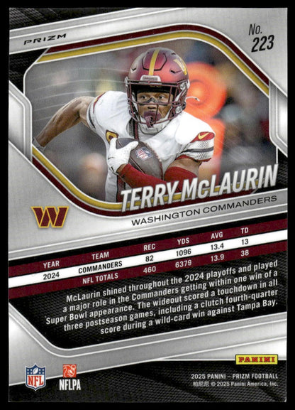 Terry McLaurin 2025 Panini Prizm #223 Green Flash