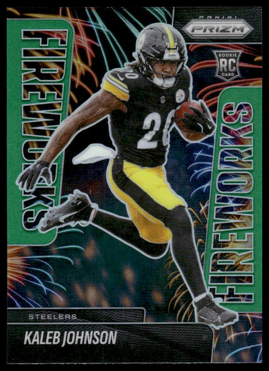 Kaleb Johnson 2025 Panini Prizm #4 Fireworks